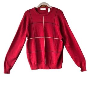 Vintage 80’s Oversize Window Pane Grandpa sweater. Size Large.